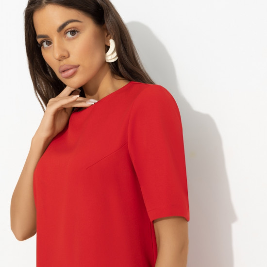 Платье женское с карманами Виртуальные будни (red)