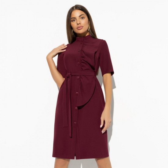 Платье женское Счастье свободы (bordo, с поясом)