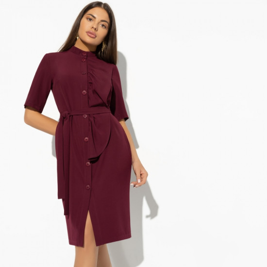 Платье женское Счастье свободы (bordo, с поясом)