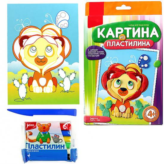 Картина из пластилина «Львенок»