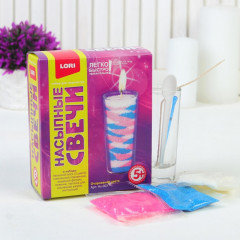 Набор для создания свечи из насыпного воска «Очарование цвета» - Фото 1