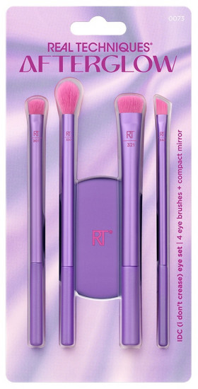 Набор кистей для макияжа глаз с зеркалом «Real Techniques Afterglow IDC Eye Set»