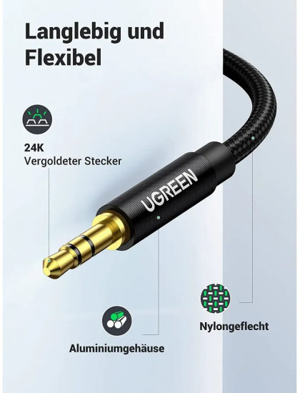 Кабель Ugreen Audio(m) 3.5mm — Audio(m) 3.5mm