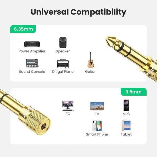 Переходник Audio(f) 3.5mm — Audio(m) Ugreen