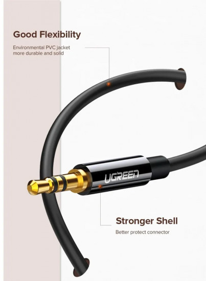 Кабель Ugreen Audio(m) 3.5mm — 2×Audio(f) 3.5mm AV134