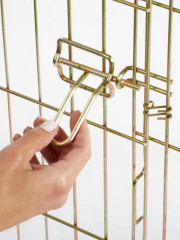 Вольер из 8 панелей с дверью из позолоченного цинка - Фото 1