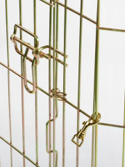 Вольер из 8 панелей с дверью из позолоченного цинка - Фото 3