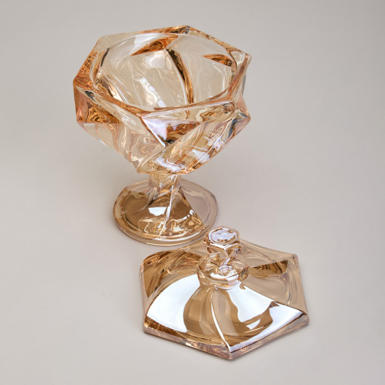 Конфетница с крышкой «Bohema. Amber»