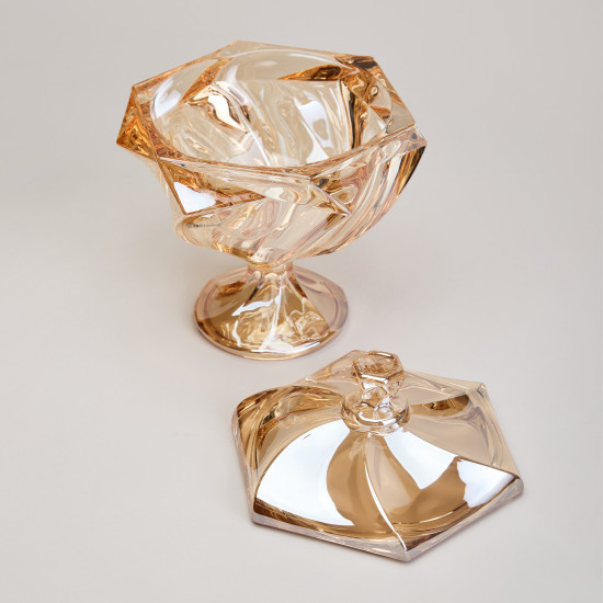 Конфетница с крышкой «Bohema. Amber»