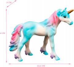Игрушка-фигурка «Голубой жеребенок-единорог с цветной гривой» - Фото 2