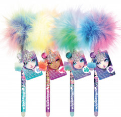 Ароматизированная ручка с меховым помпоном и подвеской - Фото 2