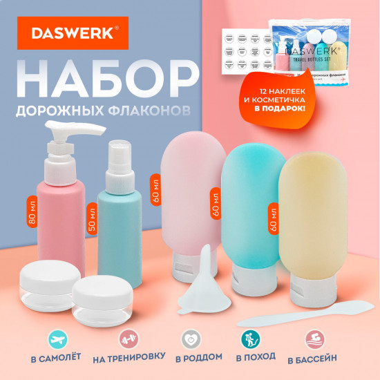 Дорожный набор флаконов в косметичке