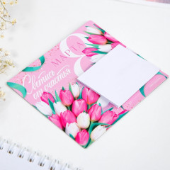 Магнит с блоком для записей «Светись от счастья. 8 Марта» - Фото 3