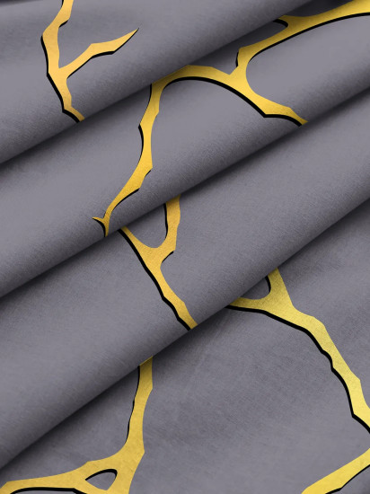 Простыня на резинке «Golden lightning grey»