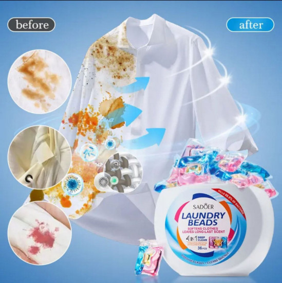 Гель-капсулы для ежедневной стирки с кондиционером «Laundry Beads»