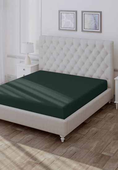 Простыня на резинке «Dark green»