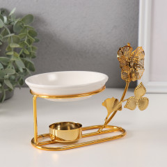 Аромалампа для эфирных масел «Золотой цветок» - Фото 1