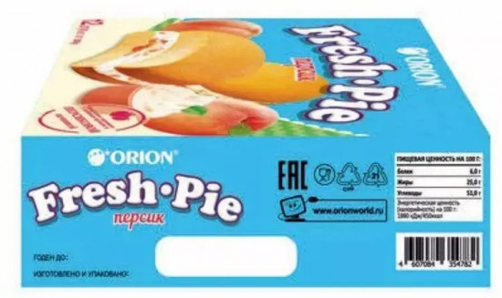 Набор пирожных бисквитных Fresh Pie «Персик»