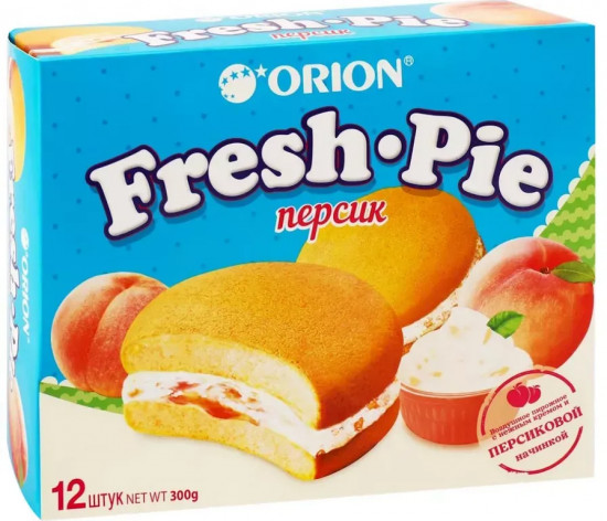 Набор пирожных бисквитных Fresh Pie «Персик»