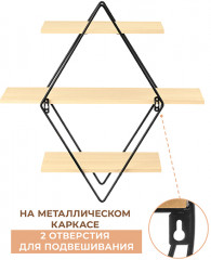 Стеллаж подвесной «Чёрная» - Фото 1