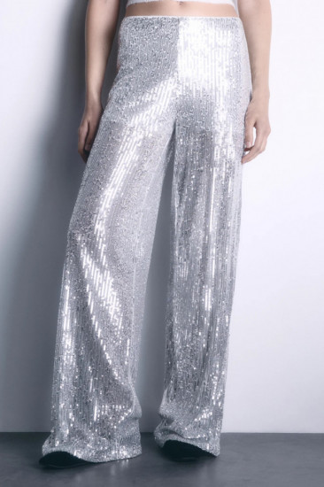 Брюки с пайетками женские