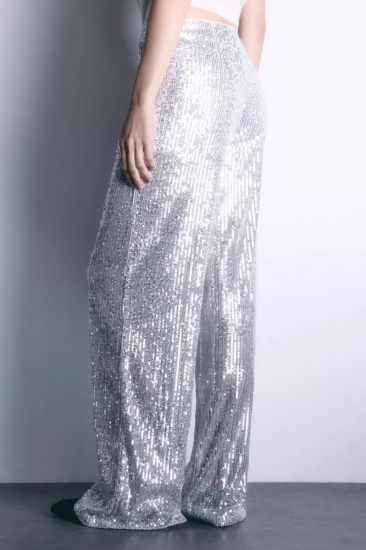 Брюки с пайетками женские