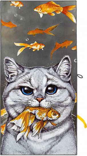 Махровое полотенце «The Cat»