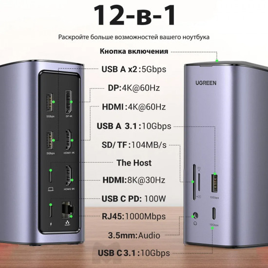 Док-станция Ugreen CM555