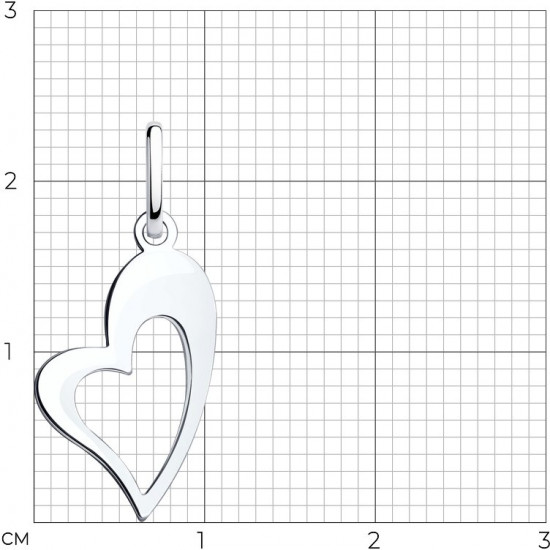 Подвеска из серебра «Love»
