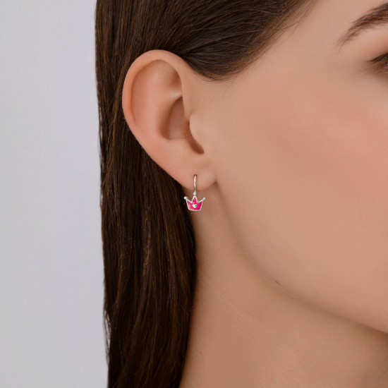 Серьги из серебра с эмалью