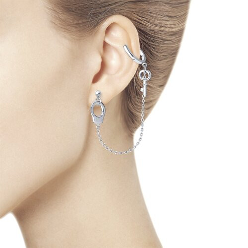 Серьга из серебра