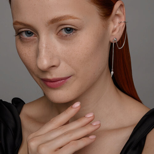 Серьга из серебра