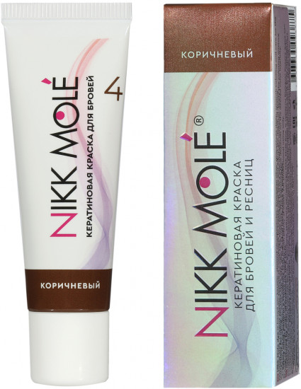 Краска для бровей и ресниц кератиновая, оттенок 4 Коричневый