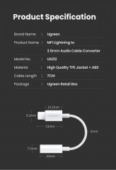 Переходник Lightning(m) - Audio(f) 3.5 mm US212 - Фото 4