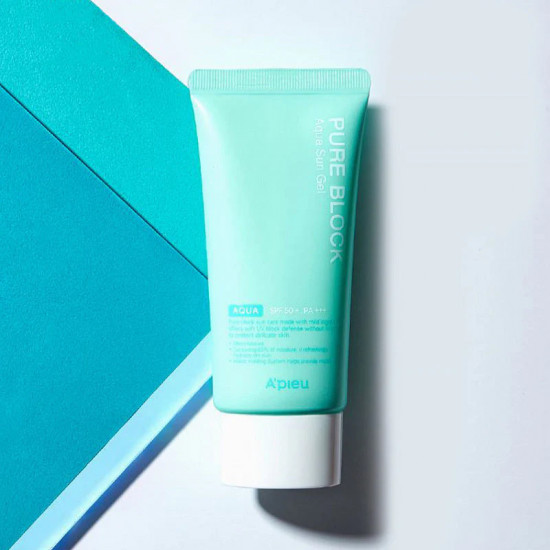 Гель для лица солнцезащитный увлажняющий «Pure Block Aqua Sun Gel» SPF50+ PA+++