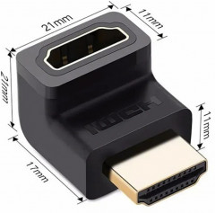 Переходник HDMI(f) - HDMI(m) 270° HD112 - Фото 1