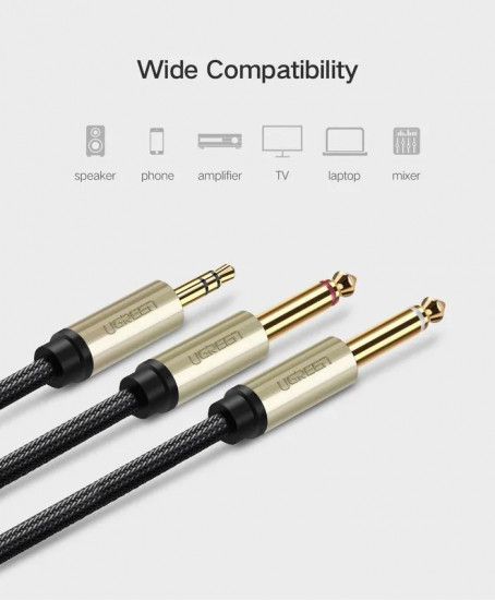 Кабель Audio(m) 3.5mm - 2*Audio(m) 6.3mm