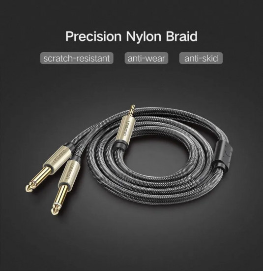 Кабель Audio(m) 3.5mm - 2*Audio(m) 6.3mm