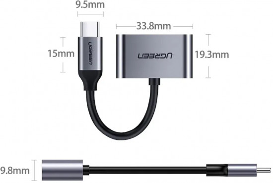 Аудиоадаптер USB-C на Audio USB-C Ugreen CM232
