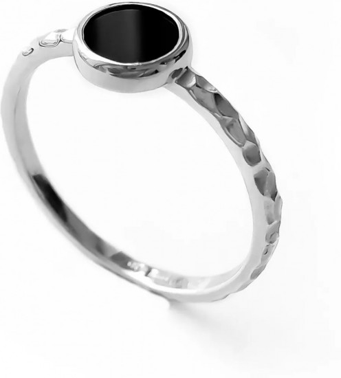 Кольцо из серебра с ониксом «Black»