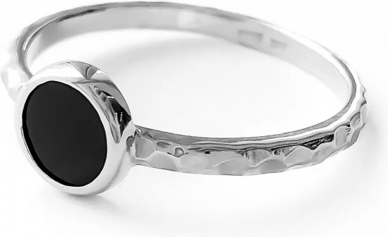 Кольцо из серебра с ониксом «Black»