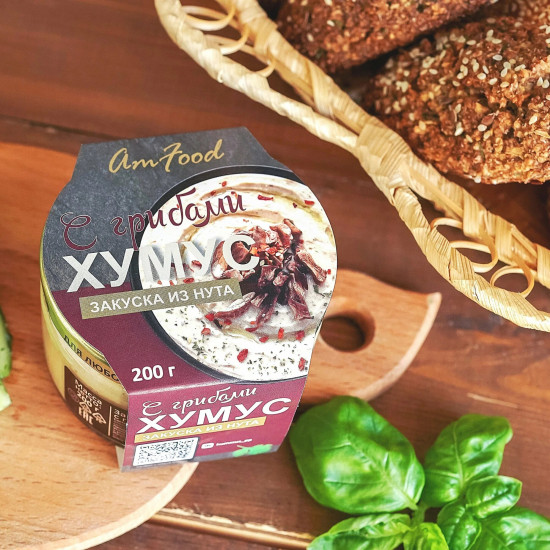 Закуска из нута «Хумус с грибами»