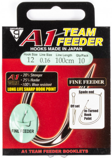 Набор крючков с поводком Booklet A1 FINE FEEDER