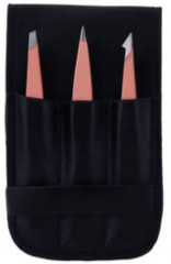 Набор пинцетов для бровей в чехле - Фото 3