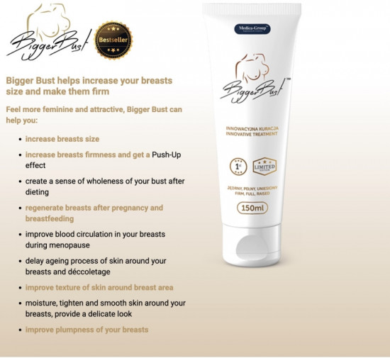 Крем для увеличения груди «BiggerBust Serum»