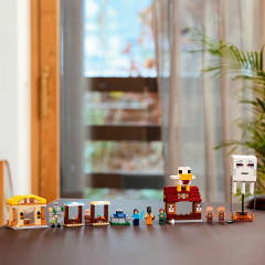 Конструктор Minecraft 21273 Нападение шара-гаста на деревню. The Ghast Balloon Village Attack - Фото 6