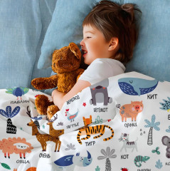 Комплект детского постельного белья «Зверята алфавит» - Фото 4