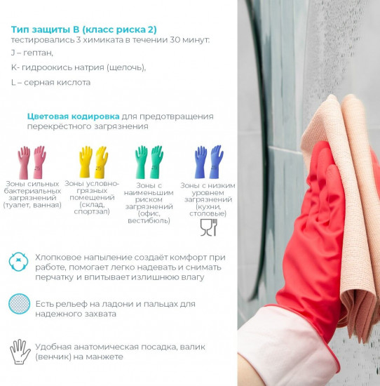 Перчатки латексные многоразовые