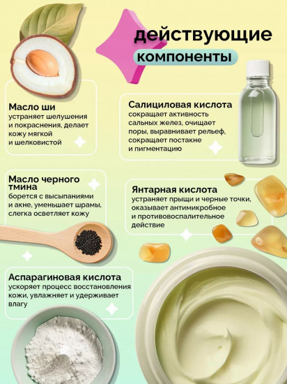 Маска для проблемной и жирной кожи с салициловой кислотой