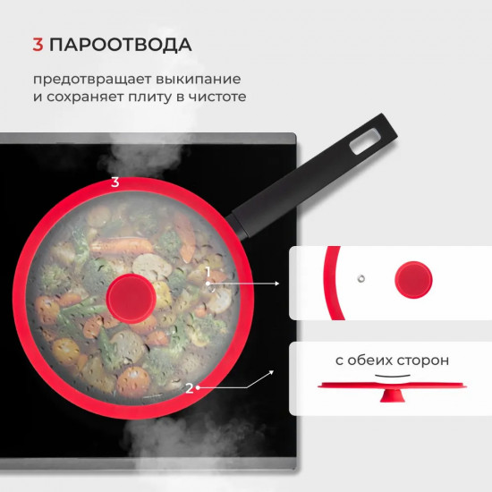 Крышка с силиконовым ободом «Red Hot»